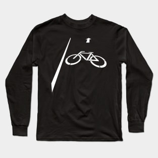 Urban Bike Lane Bike Riding Love Biking Cycling City Street Long Sleeve T-Shirt